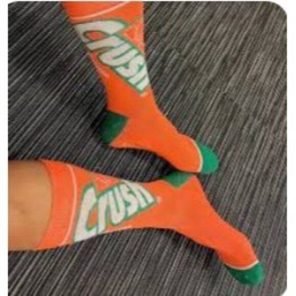 NEW Adult Crew Fun Novelty Sodas Socks Orange Crush 7-Up A&W Root Beer Gift Sox - Picture 6 of 9
